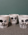 Clay Skull Votive Holder