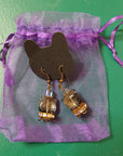 Laura Thomas Earrings - Cat Earrings - Top Hat Martini Cat