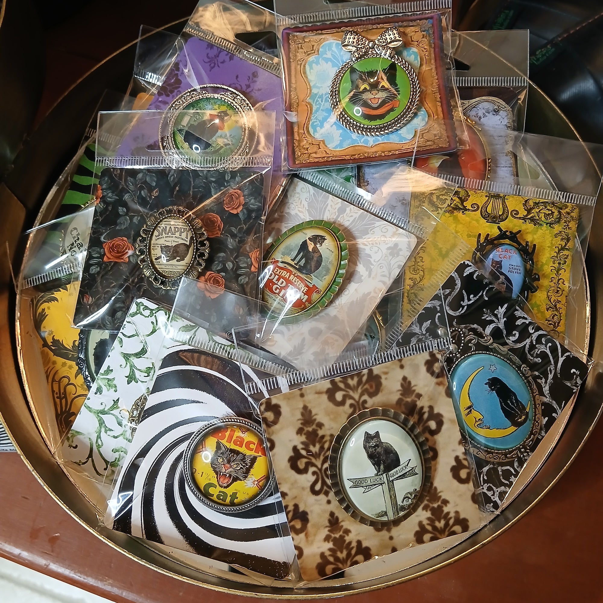 Vintage Black Cat Handmade Brooch - Black Cat Hiss – Nancy Thomas