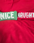 Naughty And Nice Reversible Christmas Throw Pillow