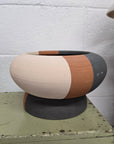 Planter - Terra Cotta Black/White/Orange