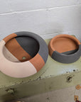 Planter - Terra Cotta Black/White/Orange