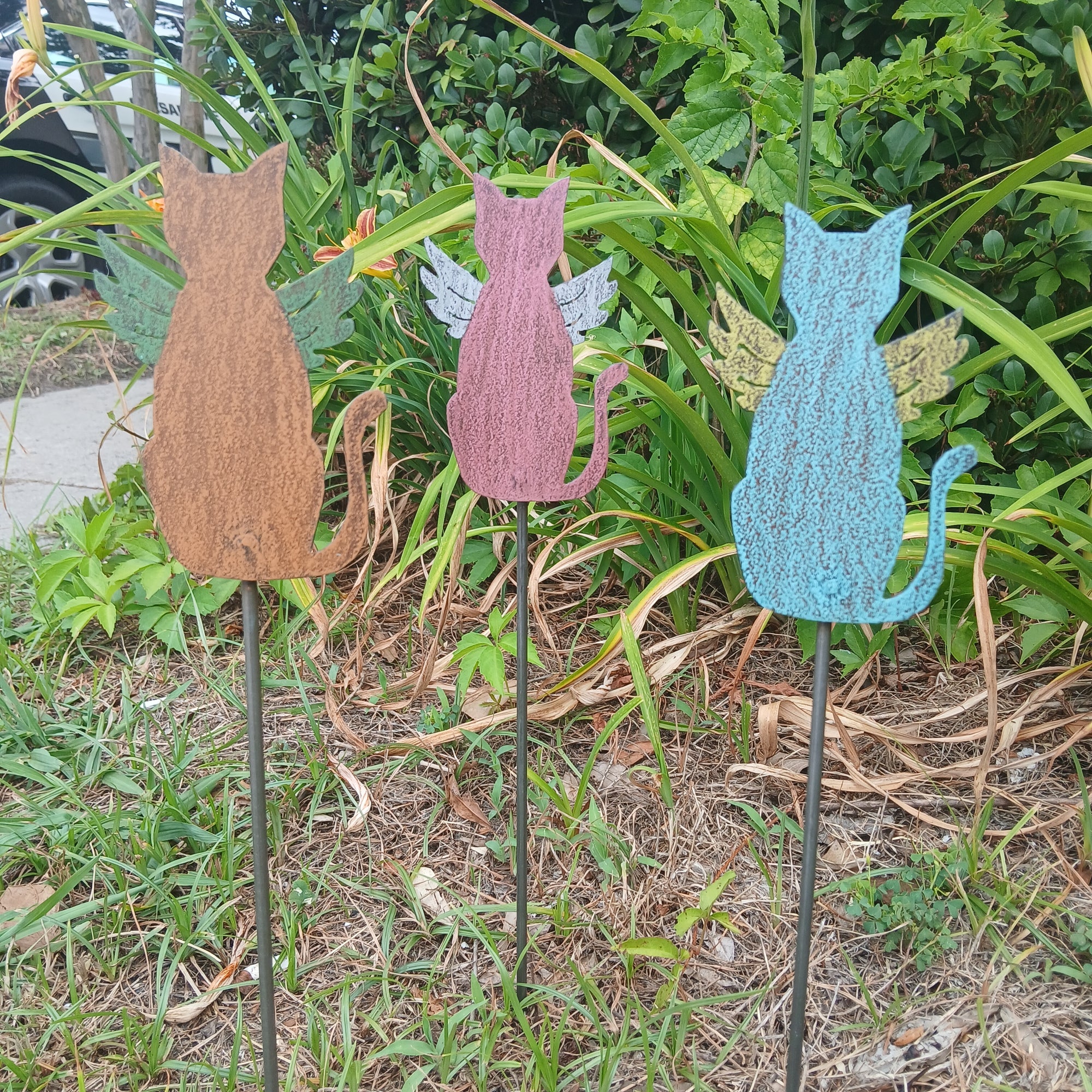 Angel Cat Plant Stake