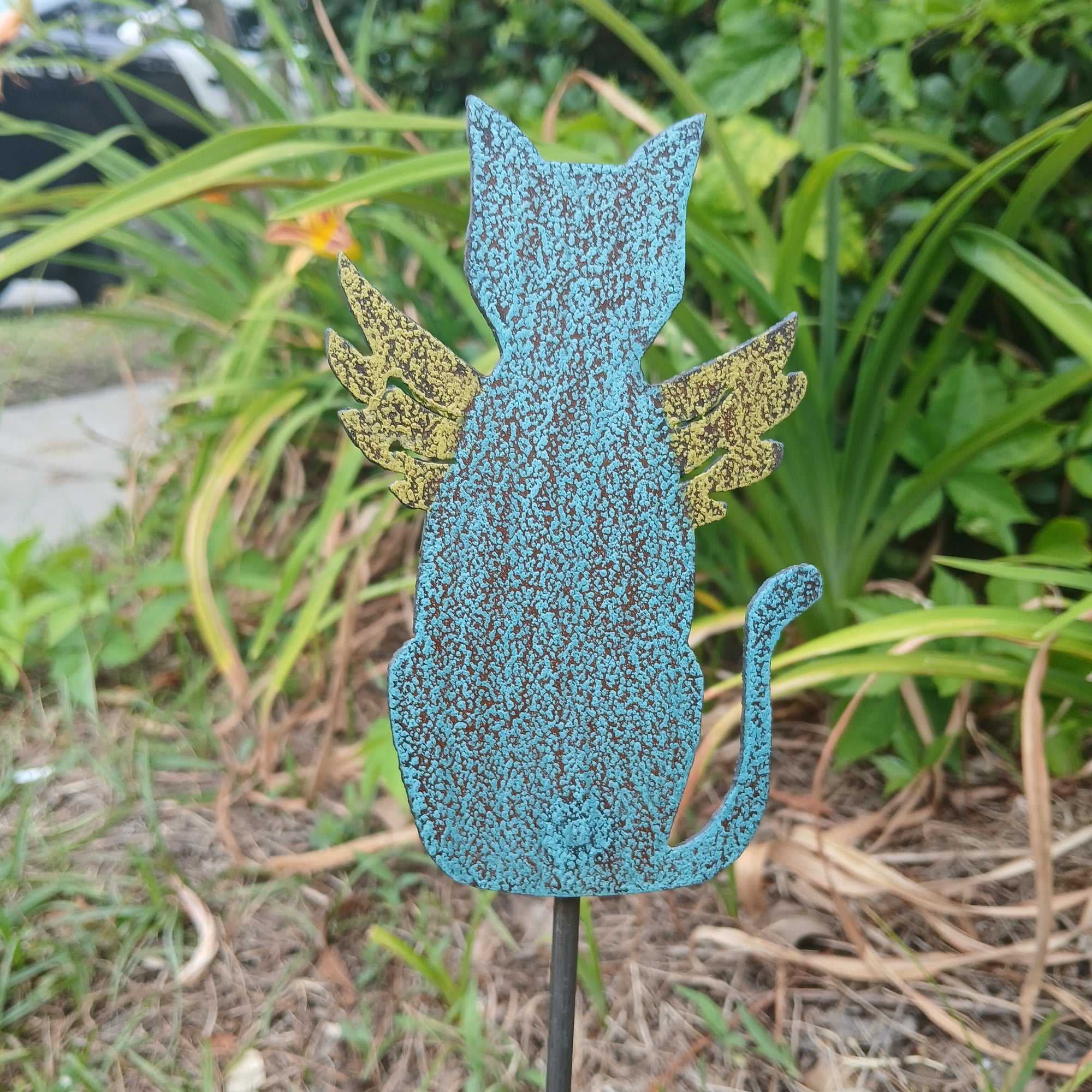 Angel Cat Plant Stake