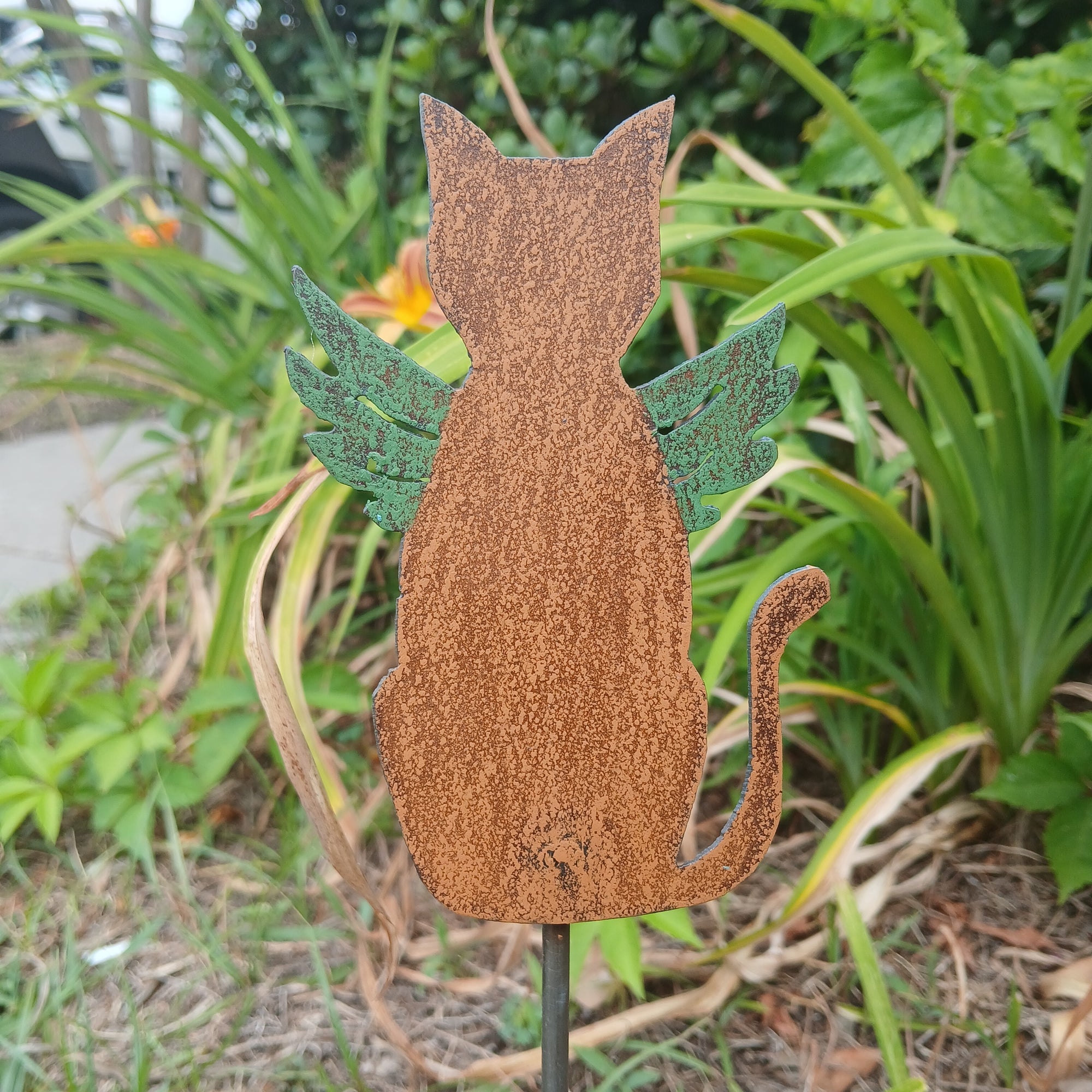 Angel Cat Plant Stake