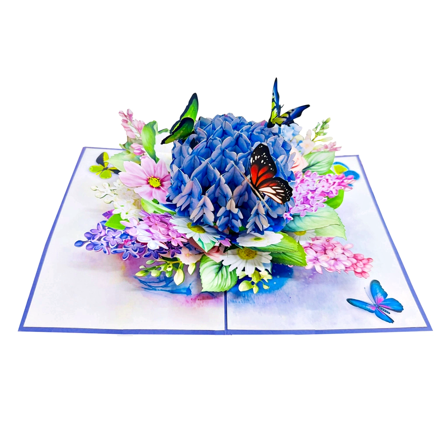 3D Pop-up Card - Hydrangea Flower (First Class Forever stamp included)