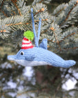 Hand-knit Dolphin Ornament
