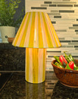 Golden Yellow Striped Raffia Lamps (3 sizes to choose from)