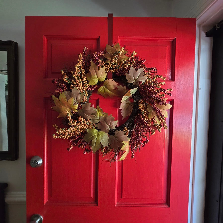 Autumn Leaves & Berries Wreath