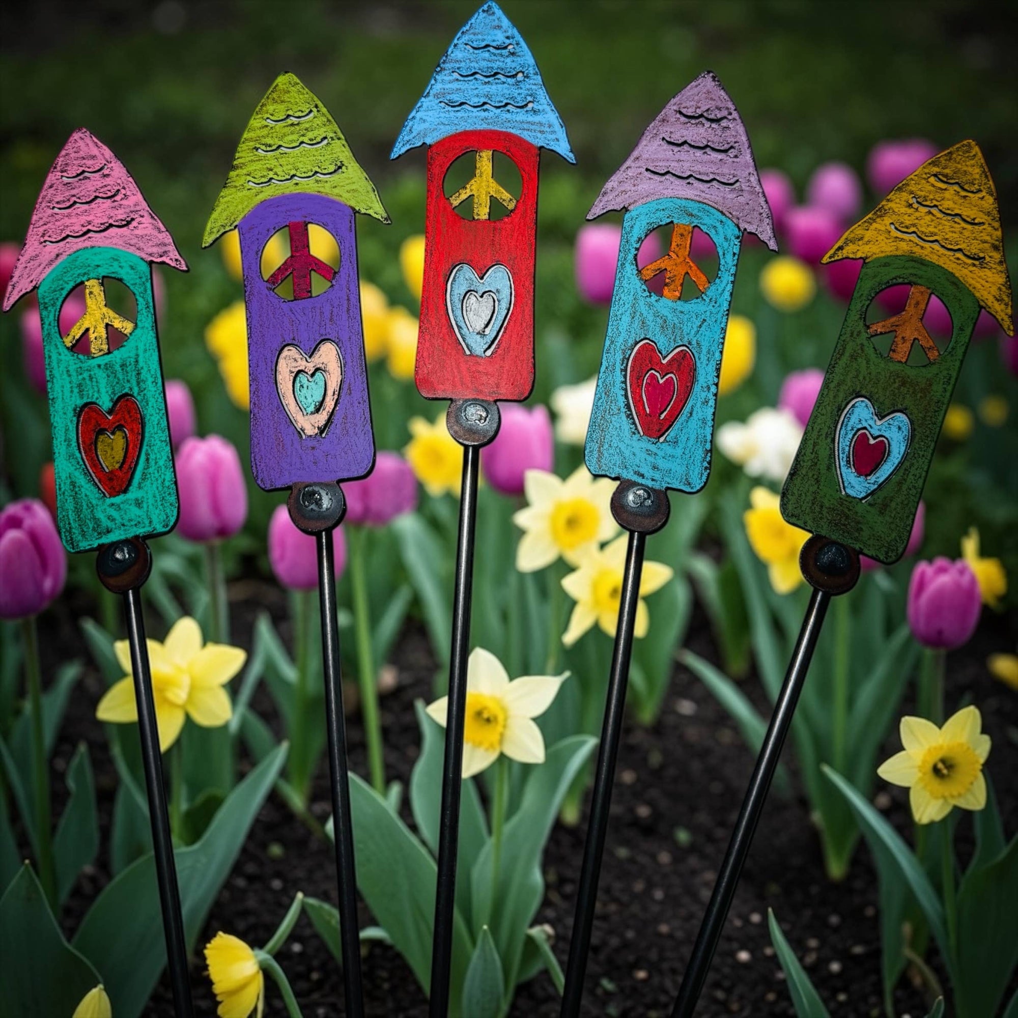 Birdhouse Plant Stake
