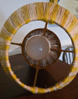 Golden Yellow Striped Raffia Lamps (3 sizes to choose from)