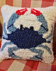 Coastal Blue Crab Throw Pillow "AS IS"