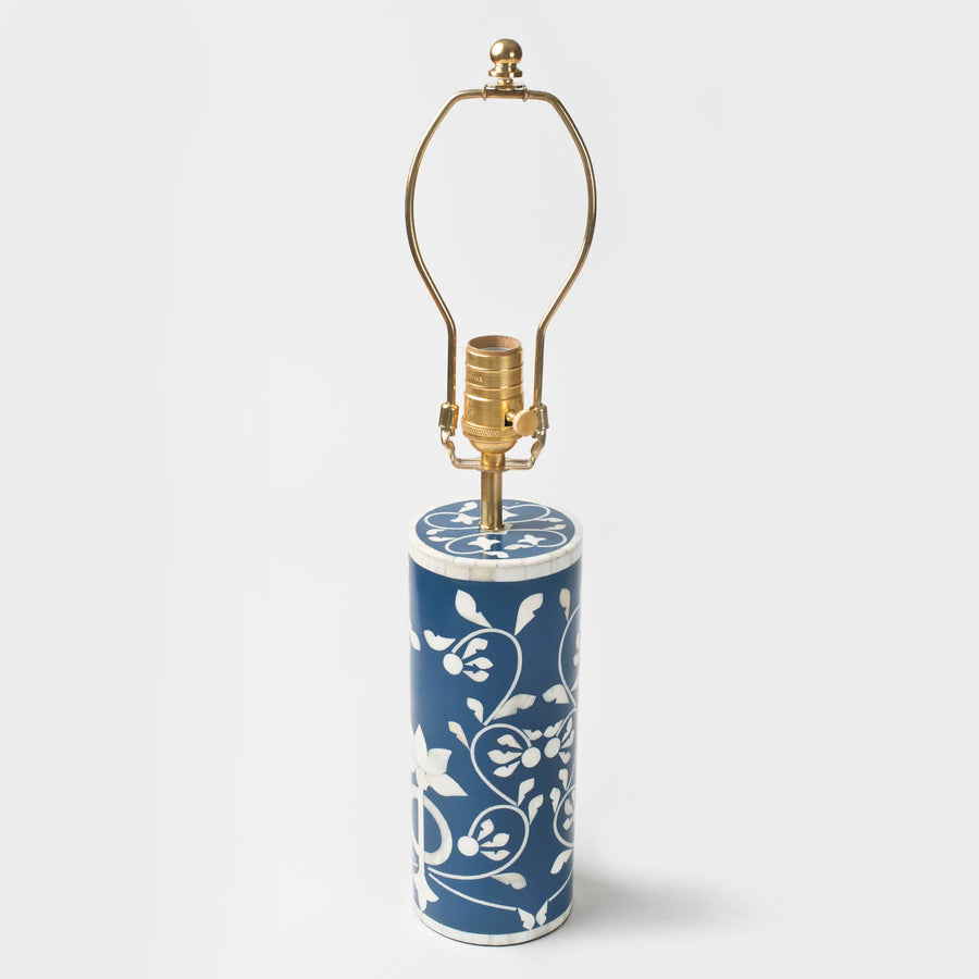 Floral Vines Table Lamp - Navy