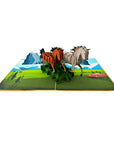 3D Pop-up Card - Horses (First Class Forever stamp included)