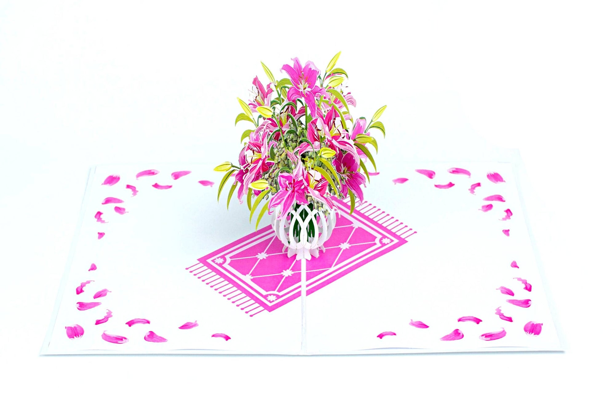 3D Pop-up Card  - Lily Vase (First Class Forever stamp included)