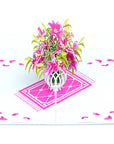 3D Pop-up Card  - Lily Vase (First Class Forever stamp included)