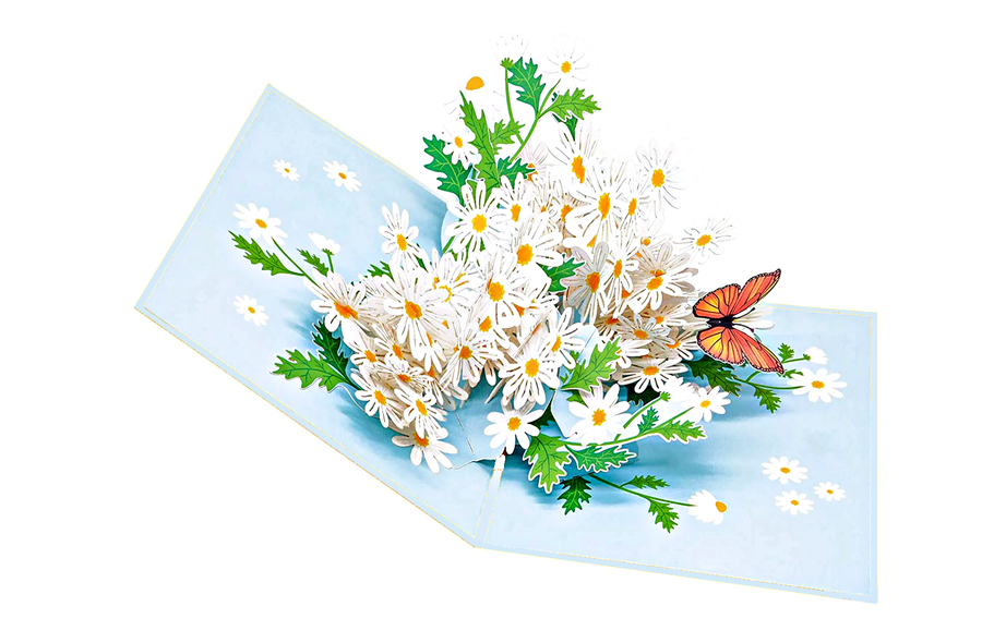 3D Pop-up Card - Daisies Flower (First Class Forever stamp included)