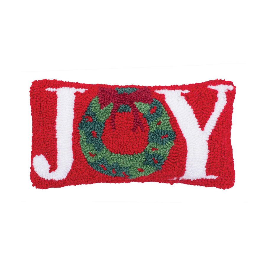 Joy Wreath Throw Pillow