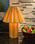 Golden Yellow Striped Raffia Lamps (3 sizes to choose from)
