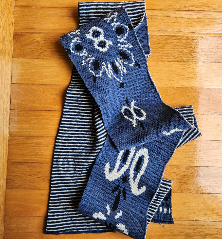 Recycled Cotton Sweater Knit Scarves - Paisley & Infinity