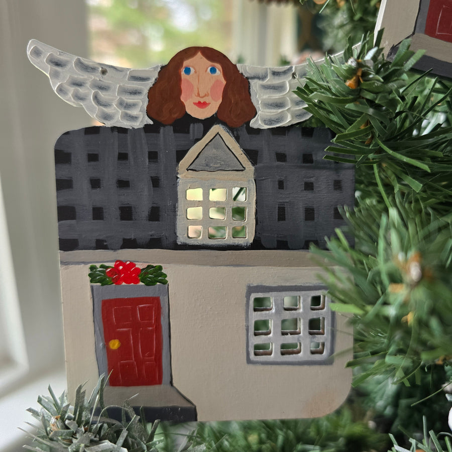 Nancy Thomas Logo Angel House Ornament