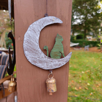 Cat and Moon Wind Chime