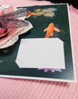 3D Pop-up Card  - Water Lilies, Koi And Dragonfly (First Class Forever stamp included)
