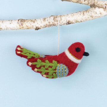 Bella Bird, Red Ornament