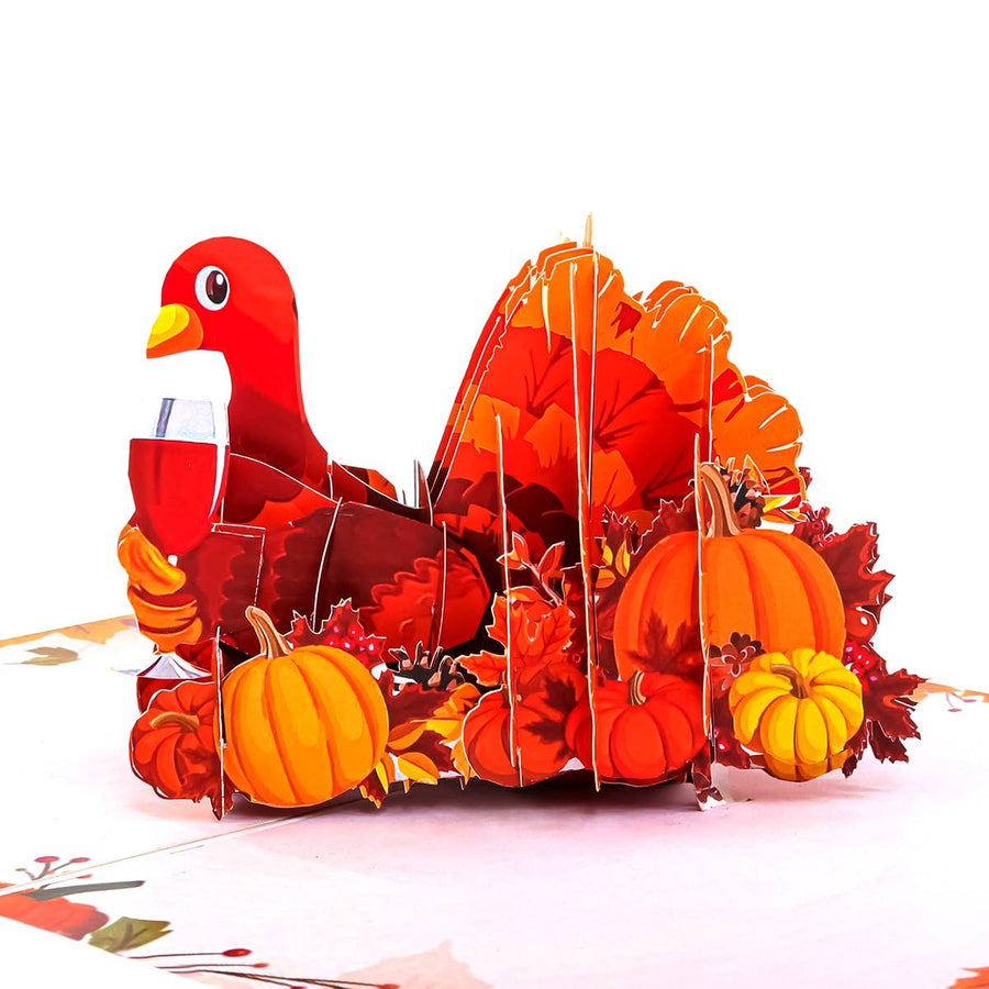 Greeting Card - Turkey Thanksgiving pop up card