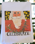 NANCY THOMAS KITCHEN TEA TOWELS - Celebrate Santa (Red)