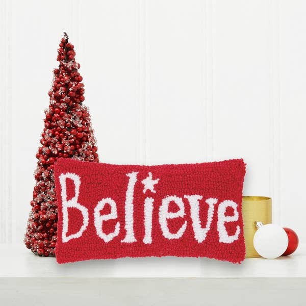 Believe Star Throw Pillow