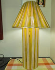 Golden Yellow Striped Raffia Lamps (3 sizes to choose from)