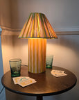 Golden Yellow Striped Raffia Lamps (3 sizes to choose from)