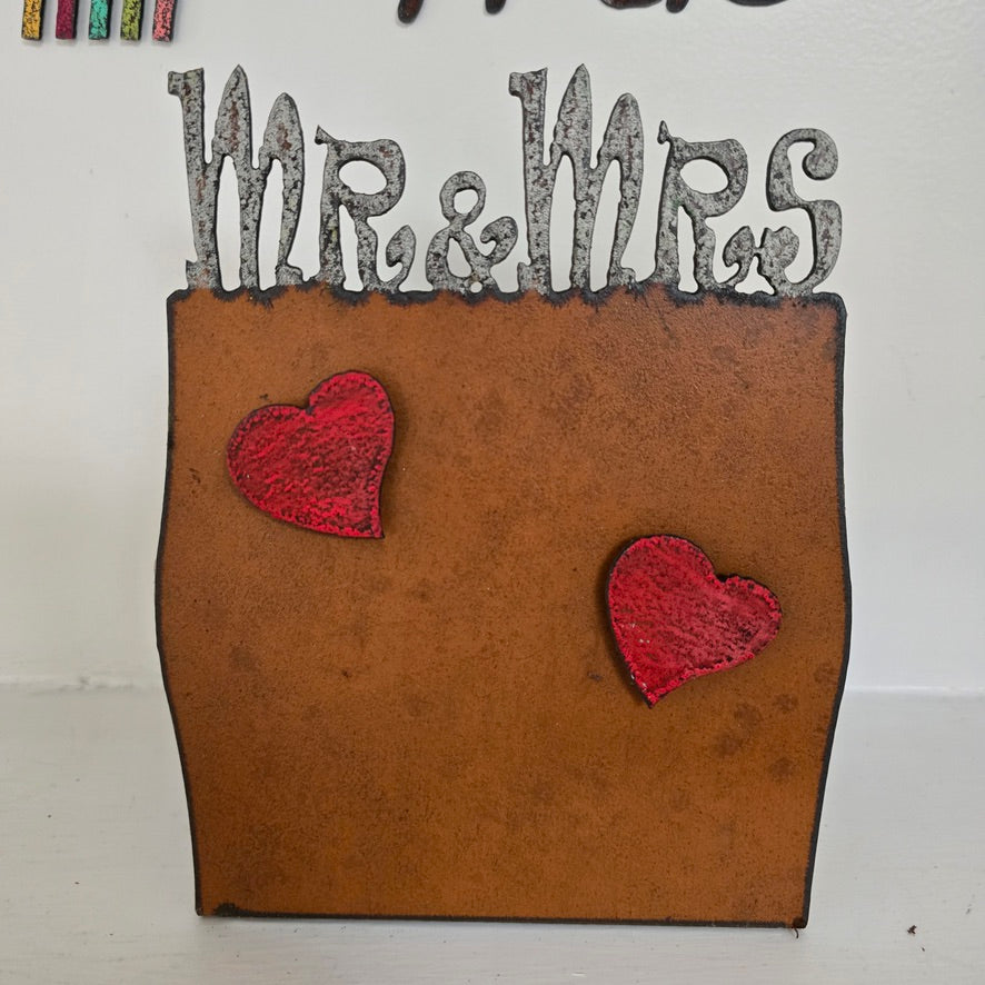 Mr. & Mrs. Memo Board/Picture Frame