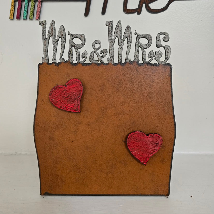 Mr. & Mrs. Memo Board/Picture Frame