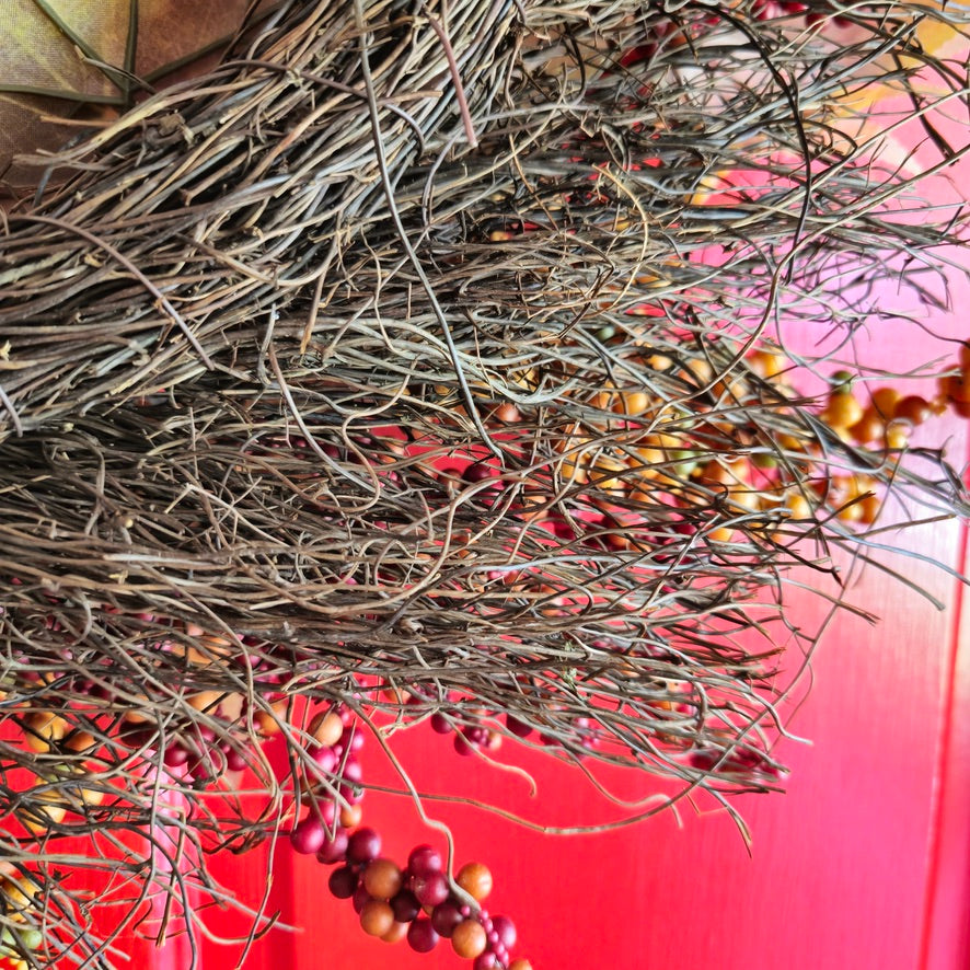 Autumn Leaves & Berries Wreath