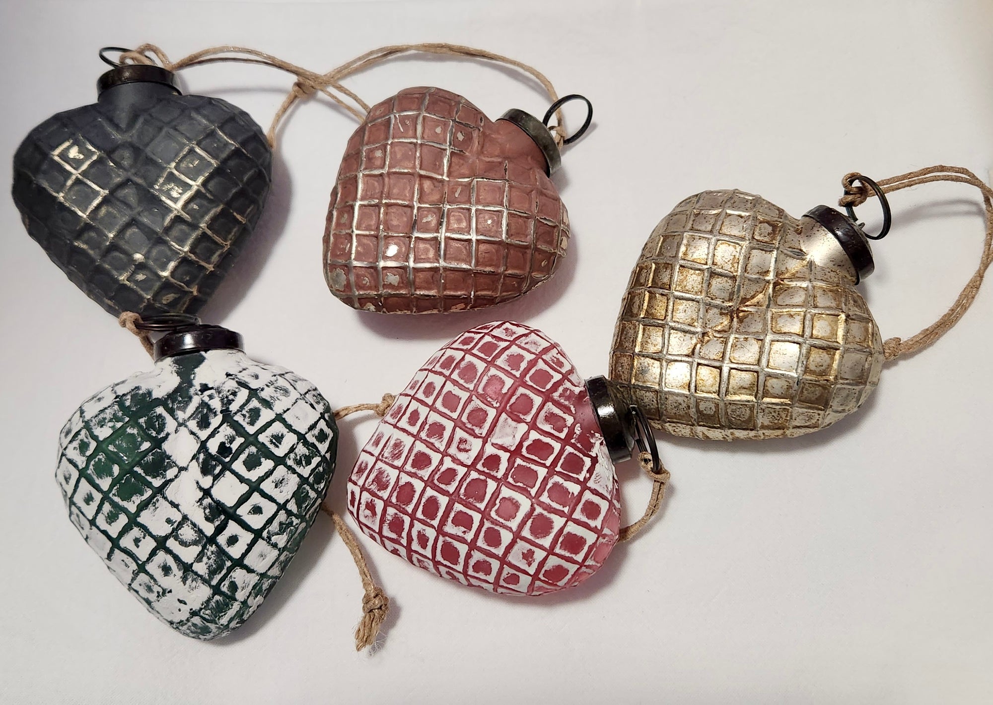 HEART OF GLASS WINDOW ORNAMENTS - 5 Colors to choose from