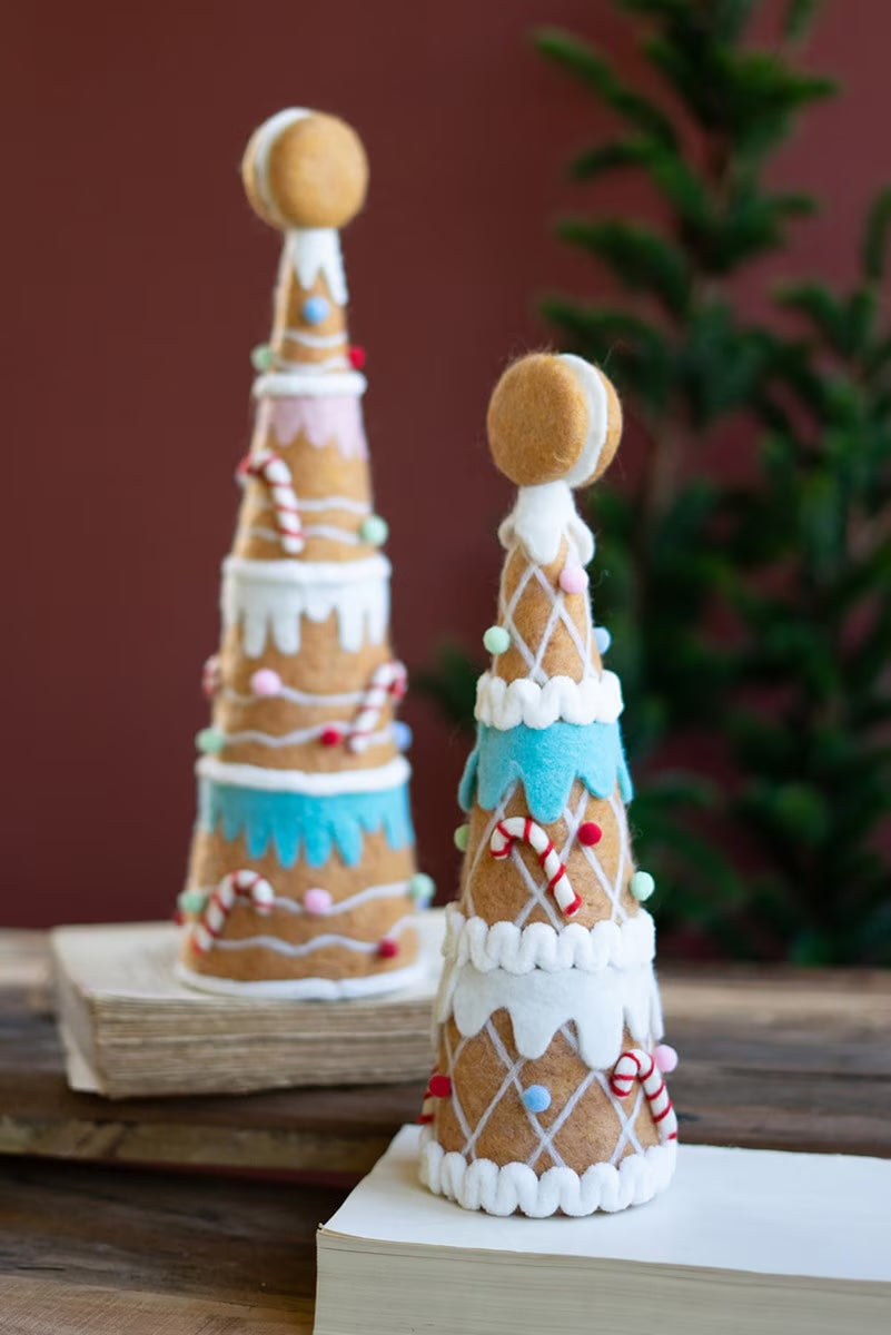 C_ Felt Gingerbread Christmas Tree (2 sizes)