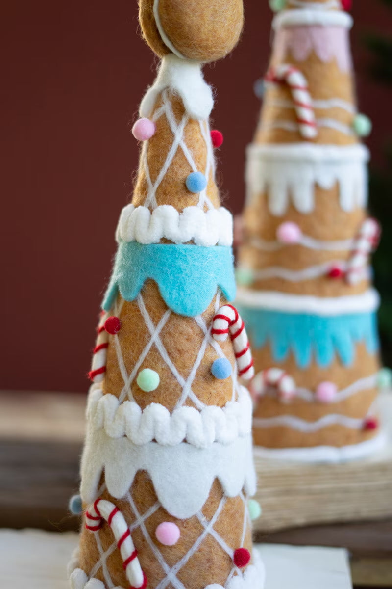 C_ Felt Gingerbread Christmas Tree (2 sizes)