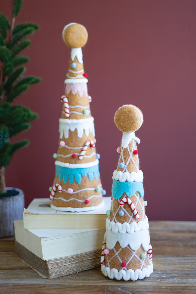 C_ Felt Gingerbread Christmas Tree (2 sizes)