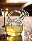 Tilted Wine Decanter with Ice Pocket