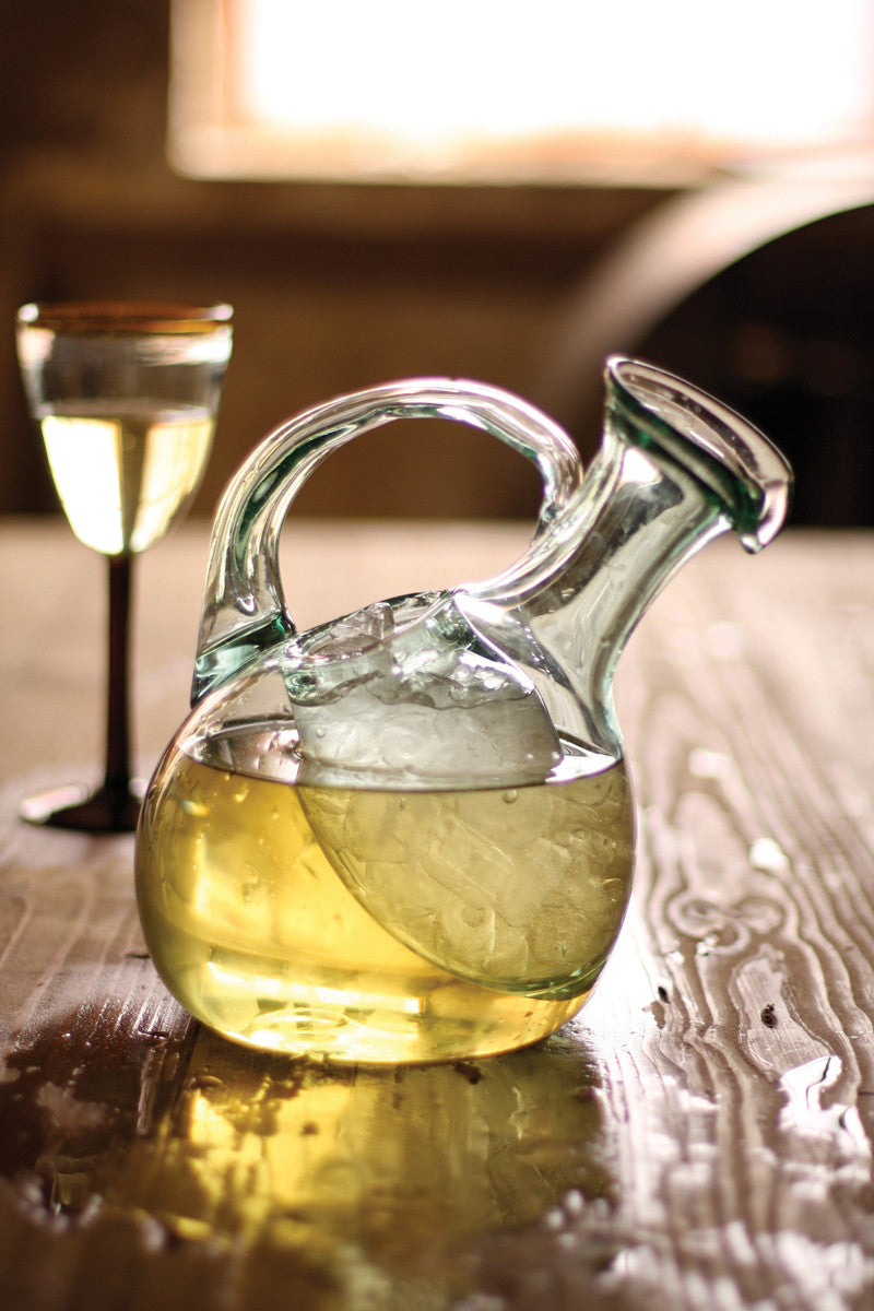 Tilted Wine Decanter with Ice Pocket – Nancy Thomas Gallery