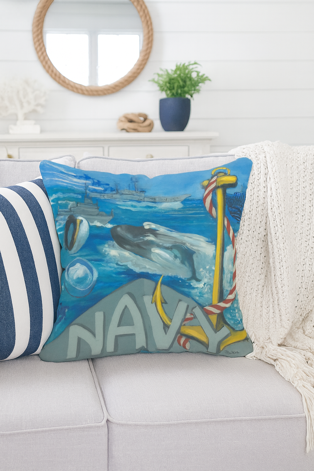 NANCY THOMAS PILLOWS - Navy