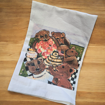 NANCY THOMAS KITCHEN TEA TOWELS - Bear Picnic