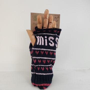 Hand Warmer Fingerless Gloves- Miss You