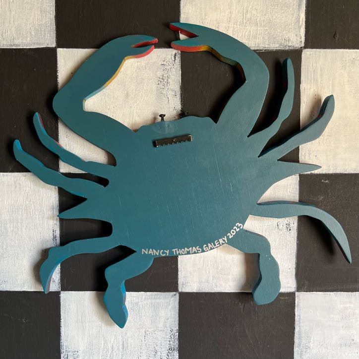 Colorful Crab - Wooden Wall Sculpture