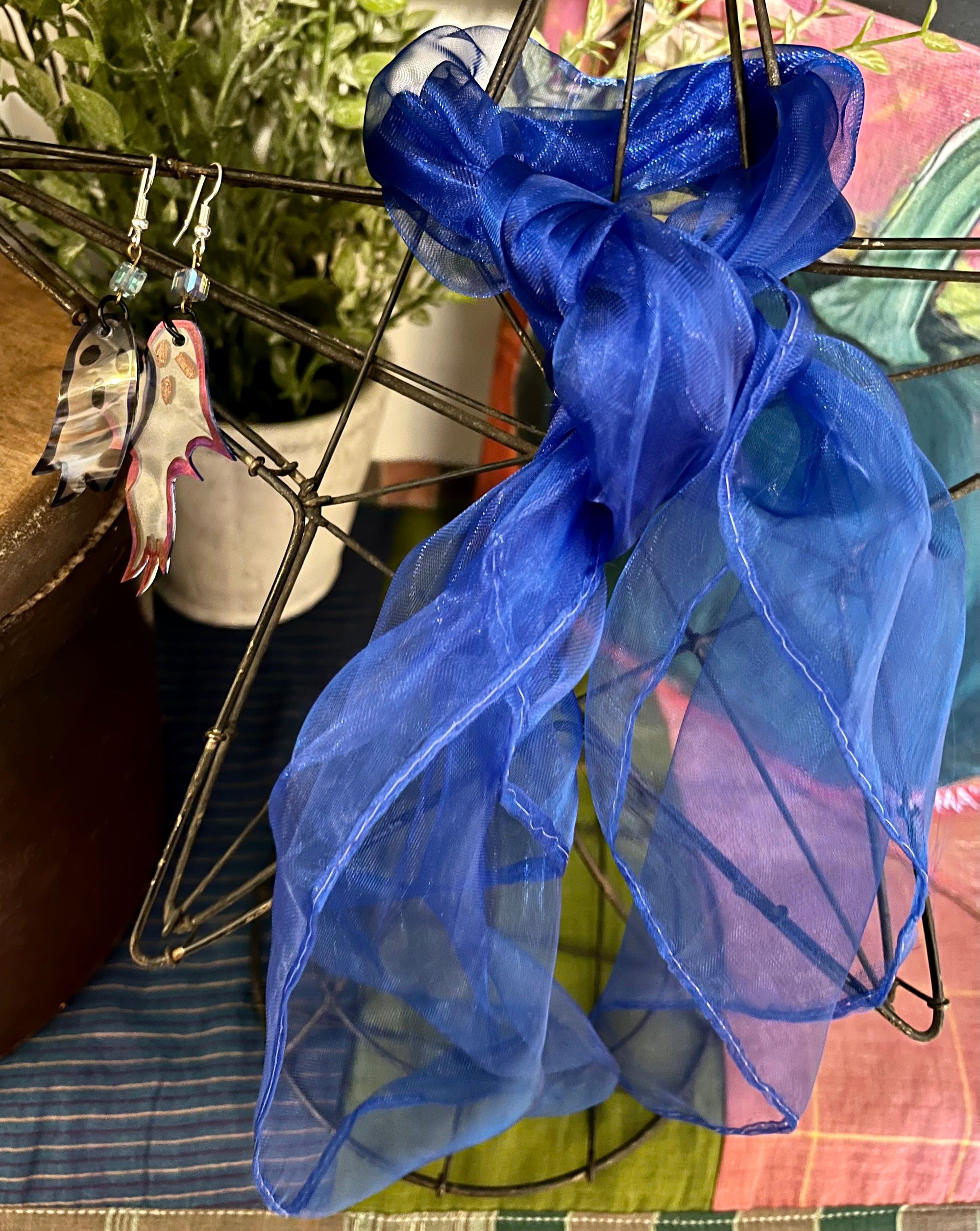 Halloween Spooky Earrings Sets - Gourd Orange Scarf &amp; Orange Pumpkins (2 styles)