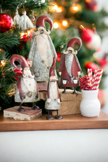 Recycled Metal Santas (4 sizes)