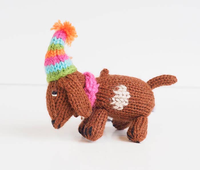 Hand-knit Dog Ornament