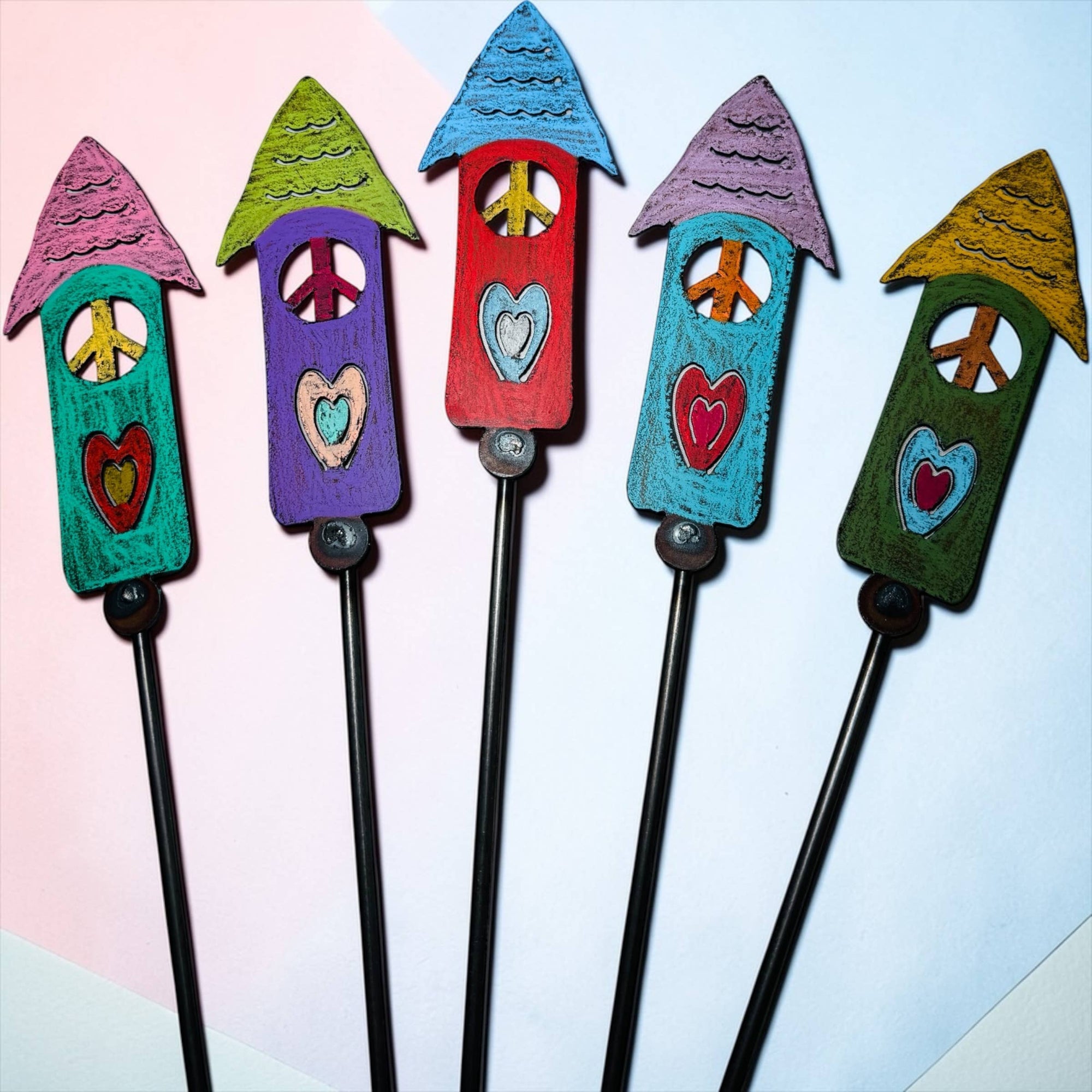 Birdhouse Plant Stake
